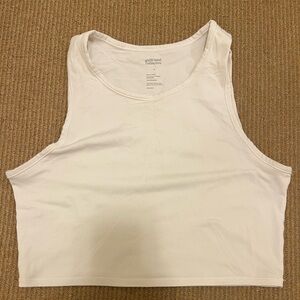 girlfriend collective White Scoop Crop Tank